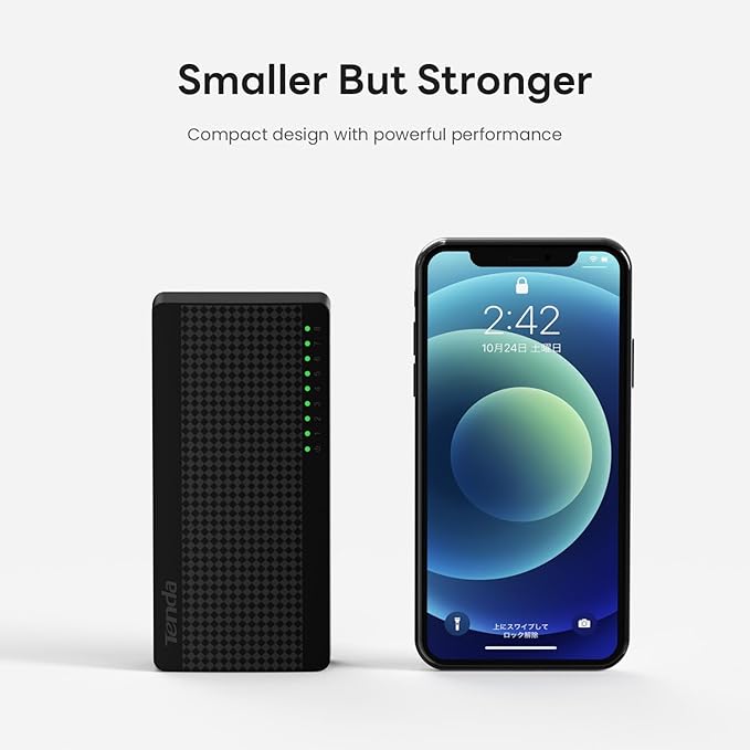 Tenda SG108, 8 Port Gigabit Switch, Unmanaged Home Ethernet Switch, Office Ethernet Splitter, Plug & Play, Plastic Case, Desktop/ Wall-Mount, Fanless Quiet, Limited Lifetime Protection