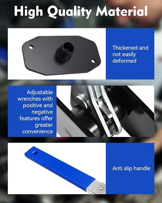 Upgraded Brake Caliper Compression Tool 4 in 1 Universal Caliper Piston Compressor Tool with 4 Brake Caliper Hangers Brake Pad Spreader Tool with 360°Swing Ratchets for Car Brake Repair Blue