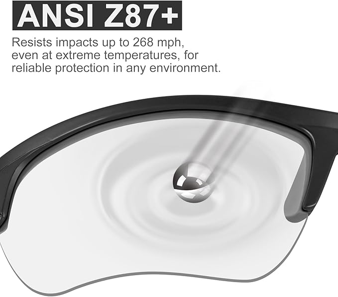 12 Pack Safety Glasses, UV Protective Eyewear, ANSI Z87.1 Impact Resistant Anti-Scratch Safety Goggles for Men Women