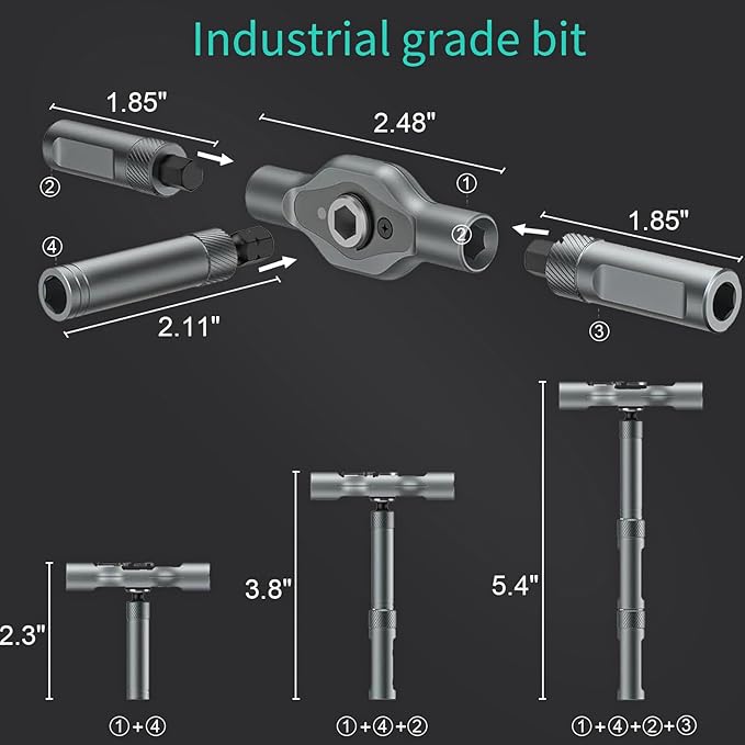 42 in 1 Magnetic Screwdriver Set, DIY Ratchet Screwdriver Set with Detachable Handle, Portable Compact Repair Tool Kit for Furniture Laptop Electronicsv Bicycle