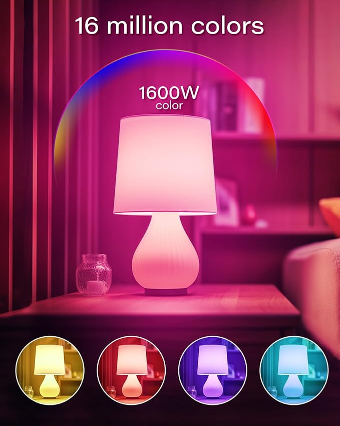 Avatar Controls 4 Pack Wi-Fi Smart LED Light Bulb, Dimmable, E12 Base Candelabra Smart Light Bulbs Color Chnaging Timer Music Sync, 5W, Compatible with Alexa & Google Assistant