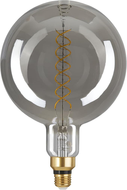 Oversized Edison LED Light Huge Bulb Vintage G63(G200) 7W Equivalent 40W - Dimmable 2200K Warm Glow - 350 Lumens E26 Base - Large Filament Decorative Bulbs - 360° Beam (Smoky Glass)