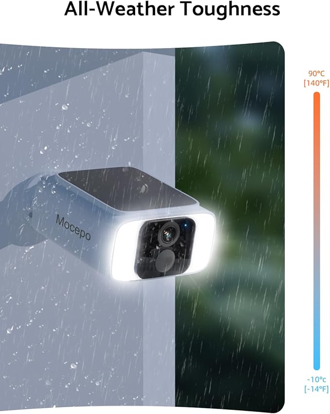 Solar Security Cameras Wireless Outdoor 4MP -2.4G&5G WiFi Security Camera with Integrated Solar Panel, Color Night Vision, Compatible with Alexa