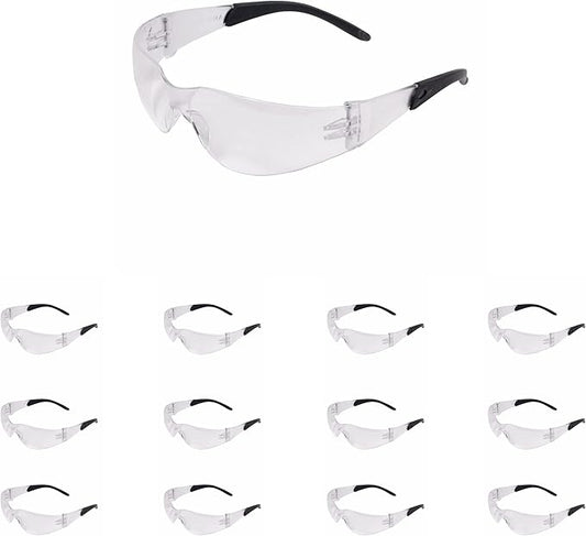 ATERET Protective Polycarbonate Safety Glasses w/TPR Coated Temples For Safety Protection