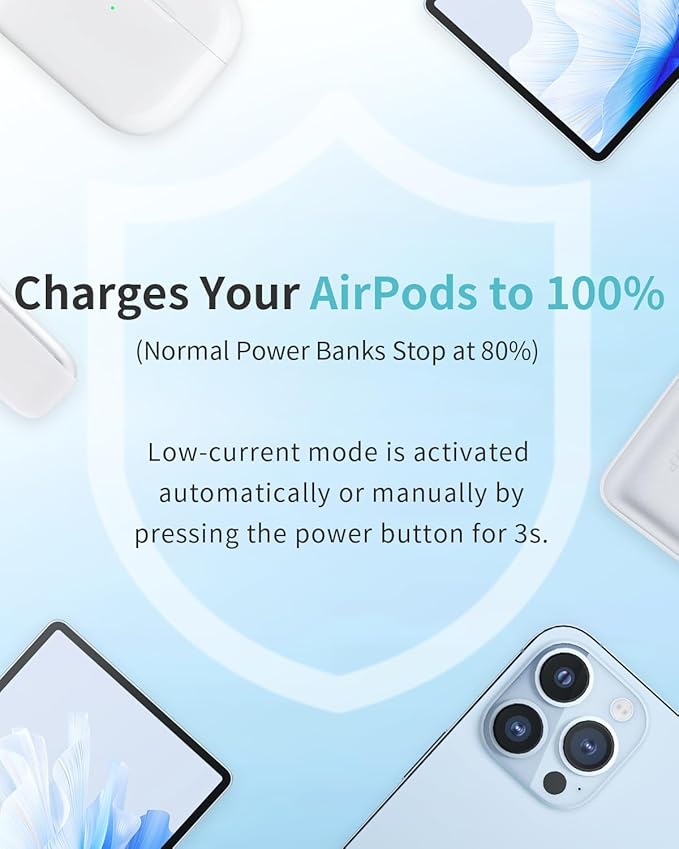 Portable Charger, 10000mAh 30W PD Fast Charging Power Bank with USB C Cable, Travel Essential Portable Battery with Phone Stand, for iPhone 16/15/14/13, iPad, AirPods, Galaxy