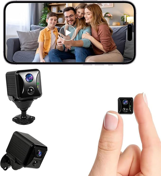 2025 Upgraded Hidden Camera Spy Camera,4K HD Mini Nanny Cam for Home/Office with Night Vision, App Control WiFi Indoor Security Camera, Motion Detection,Wireless Remote Viewing Cam
