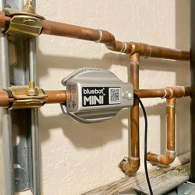 Bluebot Mini WiFi Water Meter, Bundle 2, Indoor/Outdoor, Clamp-on, Fits 3/4”-1” Pipes, Alerts, Live Usage & Leak Monitoring, 2-Year Bundle 15% Meter Discount, Ultra-Compact Design