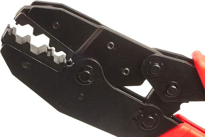 Professional Heavy-Duty Ratchet Coax Coaxial BNC Connector Crimping Tool for F, RG6, RG55, RG58, RG59, RG62 Siamese Cables – Ideal for CCTV Security Cameras