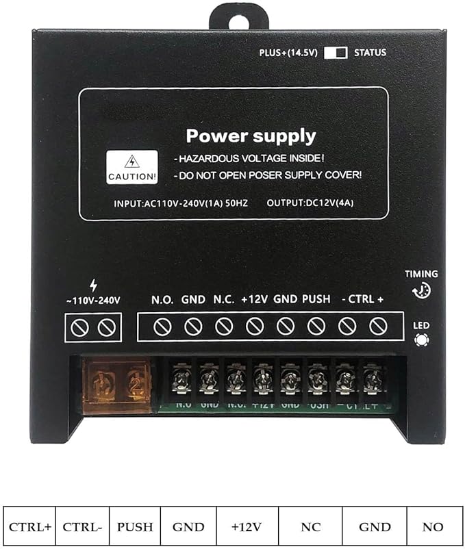 Electric Magnetic Lock Kit 1200lb Electromagnetic Lock Waterproof RFID Keypad with Press to Exit Button Doorbell Chime and Remote Control for Door Access System