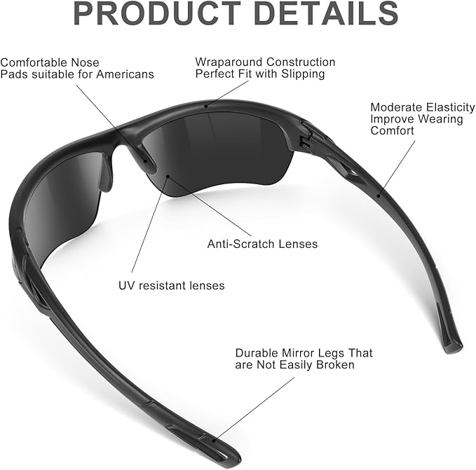 6 Pack Safety Glasses, UV Protective Eyewear, ANSI Z87.1 Impact Resistant Anti-Scratch Safety Goggles for Men Women