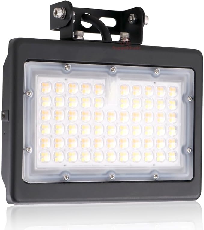 RuggedGrade 80W LED Flood Light | Kivo II Series | 11,600 Lumens | Color Selectable 3000K/4000K/5000K | High Efficiency 145 Lm/W | Outdoor Waterproof Security Light | Yoke Mount | DLC 5.1 Premium