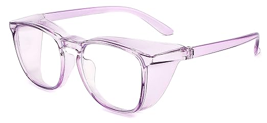 Alsenor Safety Glasses Anti Fog Goggles Protective Eyewear Blue Light Blocking Anti Dust UV Protection Glasses For Men Women (Lilac)