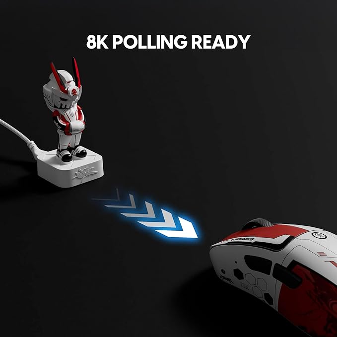 Pulsar x Quiccs Limited Edition - Xlite v4 Wireless Gaming Mouse, Ultra Lightweight 1.9 oz (54g), Ergonomic, Optical Switch, 32000 DPI, 750 IPS, XS-1 Sensor, 8k Compatible (Mini)