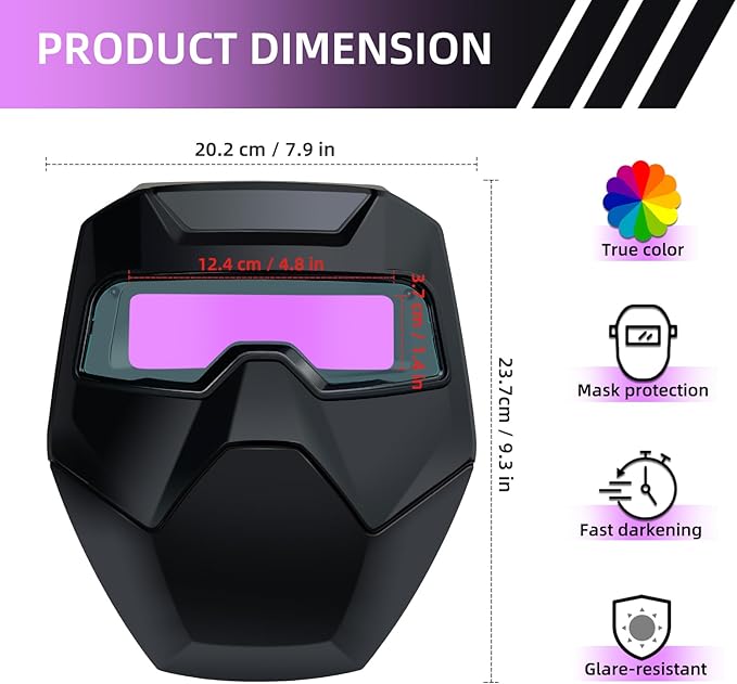 Welding Goggles Auto Darkening Plasma Cutting Glasses - Eye Protection Safety Goggles for Welding