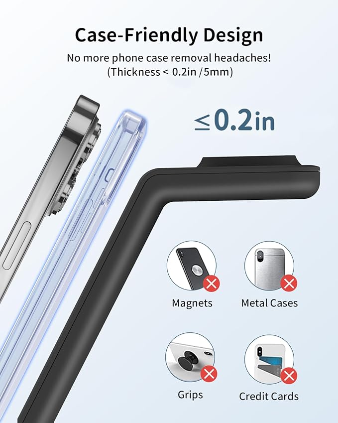 Wireless Charger for iPhone Charging Station: 3 in 1 Phone Charger Stand for iPhone 16/15/14/13/12/11/SE/X Pro Max Plus - Apple Watch Ultra/10/9/8/SE/7/6/5/4/3 - AirPods 2/3/4 Pro