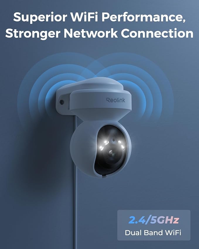 REOLINK Outdoor Security Camera System, 5MP PTZ WiFi Cameras with Auto Tracking, Plug-in Power, microSD Card Included, Supports Max.512GB×2 Storage, 24/7 Offline Recording, Home Hub with 2x E1 Outdoor