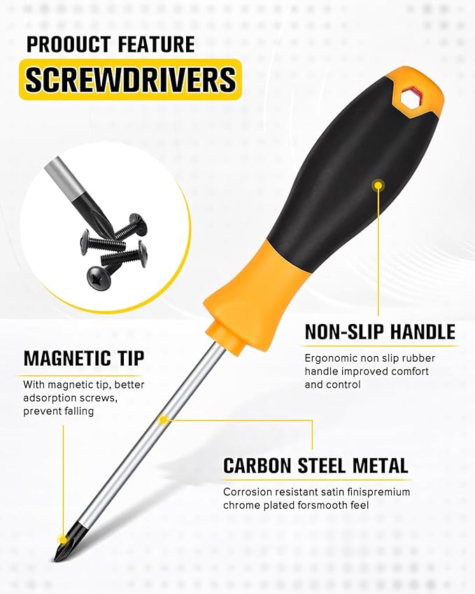 5pcs General Household Tool Set, Includes Crosshead Screwdriver, Flat-head Screwdriver, Electrical Pen, PVC Tape, Suitable for Daily Use