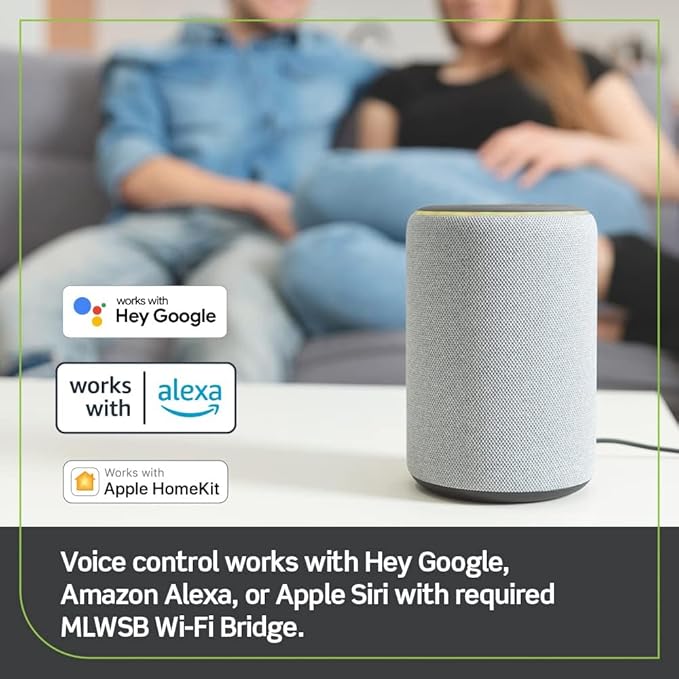 Leviton Wi-Fi Bridge for No-Neutral Decora Smart Dimmers and Switches (DN6HD and DN15S), Works with My Leviton, Alexa, Google Assistant, Apple Home/Siri & Wire-Free 3-Way, MLWSB-1RW, White