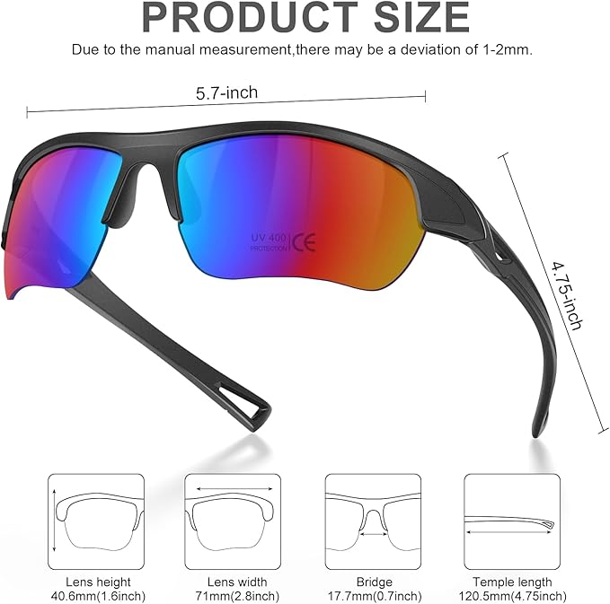 6 Pack Safety Glasses, UV Protective Eyewear, ANSI Z87.1 Impact Resistant Anti-Scratch Safety Goggles for Men Women