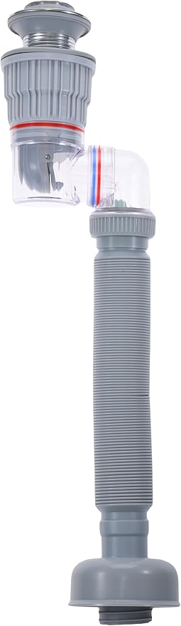 Bathroom Sink Pop-Up Drain Kit, Fits for 1-1/4'' & 1-1/2'' Drain Hole, Universal Use with or Without Overflow, Tool-Free Installation, with Anti-Clogging, Anti-Odor, Anti-Insect, Space-Saving Design