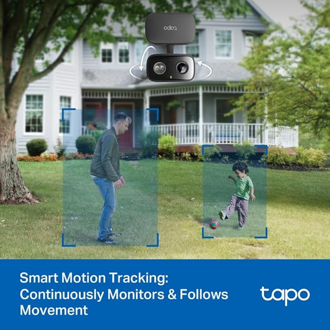 Tapo 1080p Pan/Tilt Indoor/Outdoor Security Camera – Free Person/Baby Cry Detect & Motion Track, 360° Pan, Color Night Vision, SD/Cloud Storage, Works w/Alexa & Google Home HybridCam 360