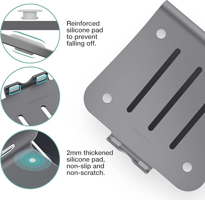 Laptop Stand Aluminum Cooling Computer Stand Holder for Apple MacBook Air Pro 11-16" Laptops (Gray)