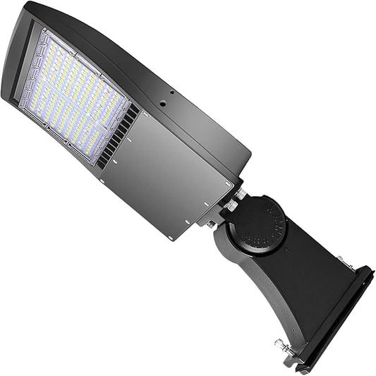 480V 150W LED Parking Lot Light, 5000K 21000LM LED Shoebox Area Light (500W HID/HPS Equiv.) with Direct Arm Mount, Dimmable Commercial Street Lighting with 20KV Surge Protection, UL DLC Listed