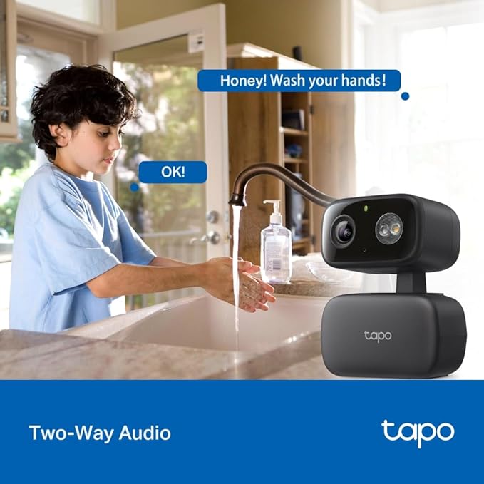 Tapo 1080p Pan/Tilt Indoor/Outdoor Security Camera – Free Person/Baby Cry Detect & Motion Track, 360° Pan, Color Night Vision, SD/Cloud Storage, Works w/Alexa & Google Home HybridCam 360