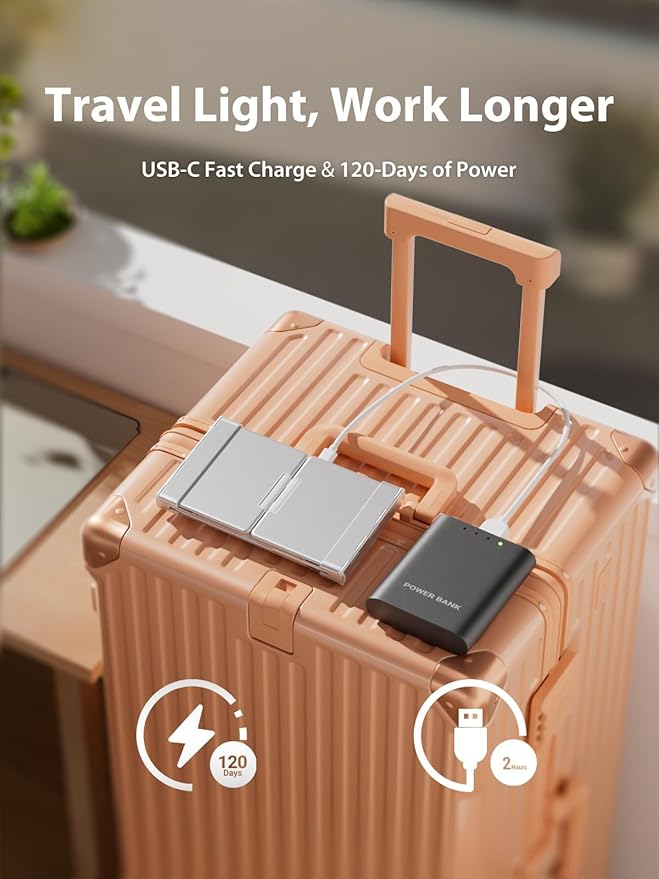 iClever Bluetooth Keyboard with Touchpad, Foldable Keyboard, Metal Body, Gesture Support, USB-C Charge, Pocket-Size Wireless for Travel, iPad, iPhone, Android, Windows, Silver White