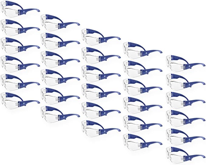 Defender Safety VS1 Safety Glasses, 30 pack, Polycarbonate protective eyewear, impact resistant Anti Scratch, ANSI Z87