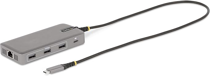 StarTech.com USB-C Docking Station for Windows and ChromeOS, Triple 4K HDMI DP Video, USB 10Gbps Hub, 100W Laptop Charging, GbE