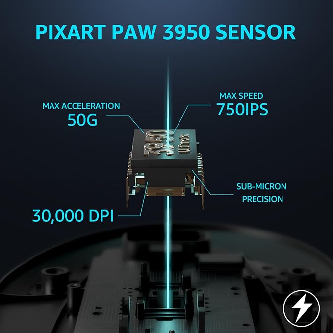 Rapoo VT3PRO MAX Wireless Gaming Mouse, 59g Superlight, 8KHz Polling, PAW 3950 Ultimate Optical Sensor, 30K Independent X/Y DPI, 1+8 Programmable Buttons, 200H Battery Life, Classic Shape, PC, Black