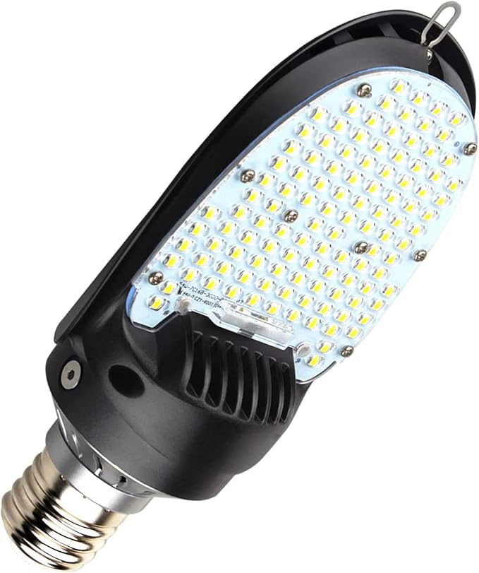 OSTEK LED Shoebox Corn Light - 54W LED Retrofit Kit, 5000K E39 Rotatable Mogul, 7560LM Commercial Lighting - Post Street, Security, Parking, Paddle Bulb