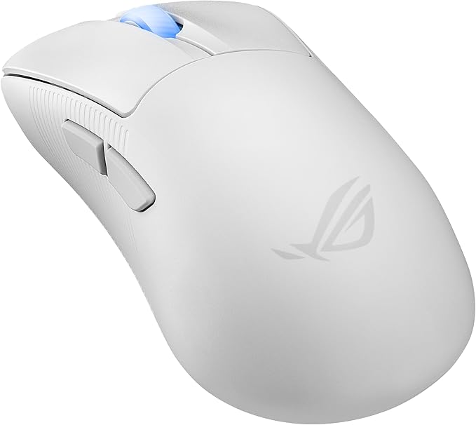 ASUS ROG Keris II Ace Wireless Gaming Mouse – Right-Handed Ergonomic, 54g, Tri-Mode Connectivity, 42K DPI, up to 107Hr Battery, PC/Mac Support - White