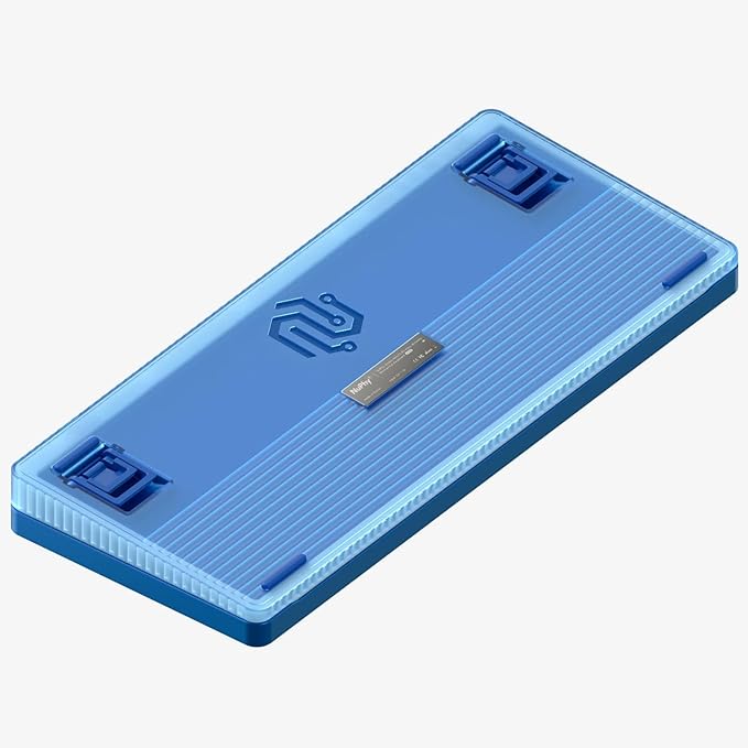nuphy Halo75 V2 Mechancial Gaming Kyeboard,75% Wireless Hot Swappable Bluetooth Keyboard,83 Kyes RGB Backlit Keyboard,Support Bluetooth/2.4GHz/USB-C (Blue, Silent Red Clear-Top (45gf))