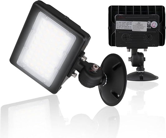 RuggedGrade 80W LED Flood Light | Kivo II Series | 11,600 Lumens | Color Selectable 3000K/4000K/5000K | Outdoor Waterproof Security Light | Round Surface Mount with Photocell | DLC 5.1 Premium