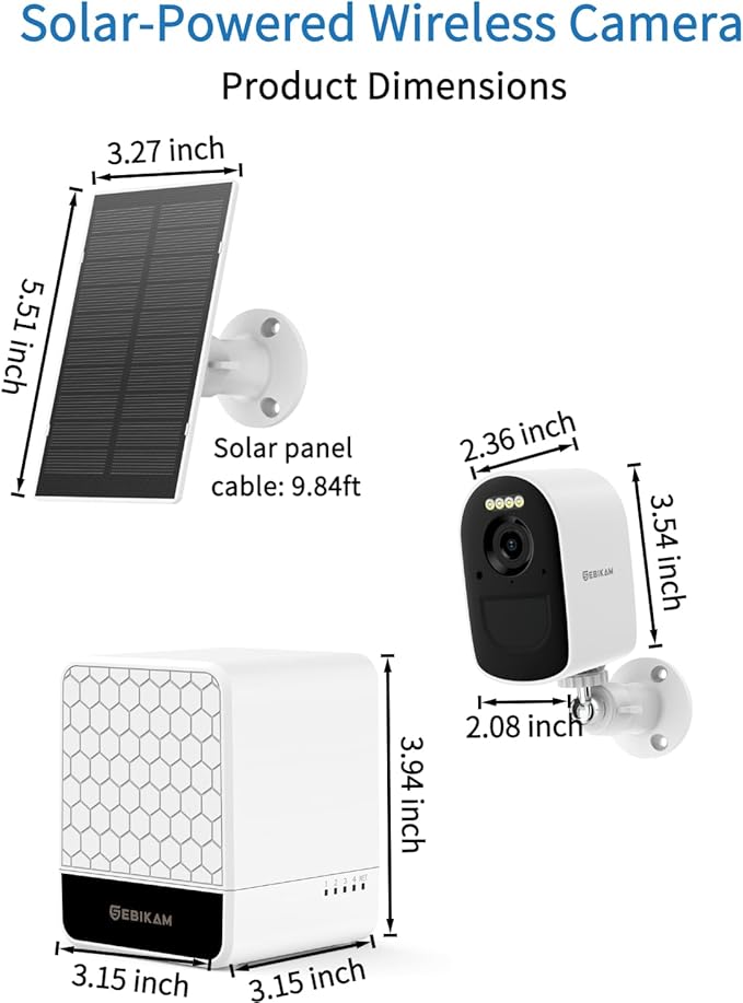 2K/4MP Solar Security Cameras Wireless Outdoor, 2 Battery Cameras with 2 Solar Panels, 5GHz & 2.4GHz WiFi, Spotlight Color Night Vision, PIR Motion Sensor, APP Remote Access for Home Security