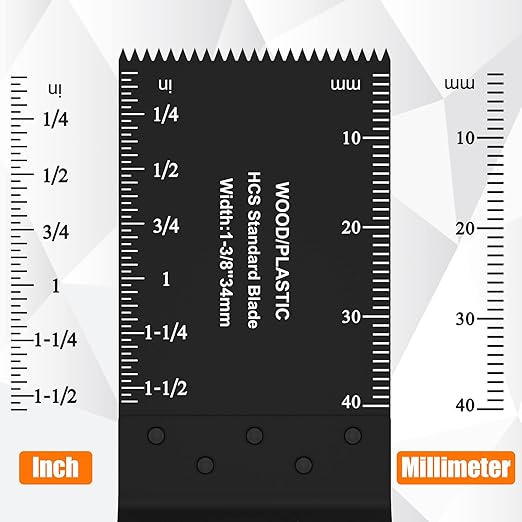 200Pcs Oscillating Multi Tool Blades Kit - 1-3/8" Quick Release Universal Saw Blades for Wood Plastic - Compatible With Ryobi Makita Bosch Craftsman