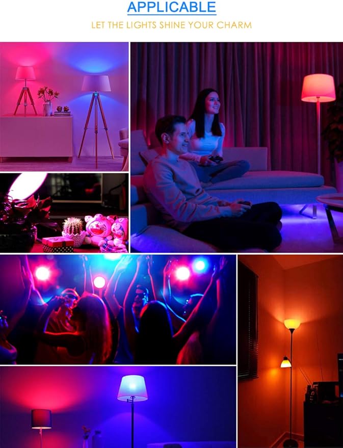 E26/E27 3W RGB Color Changing Spotlight with IR Remote Control Mood Ambiance Lighting Colorful LED Light Bulbs,Dimmable 85-265V (Pack of 5)