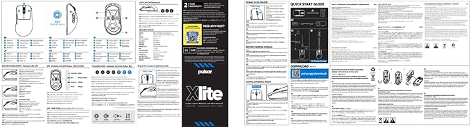 Pulsar Gaming Gears Xlite v4 Wireless Gaming Mouse, Ultra Lightweight 2.04 oz (58g), Ergonomic, Optical Switch, 32000 DPI, 750 IPS, XS-1 Sensor, 8k Compatible (Large, White)