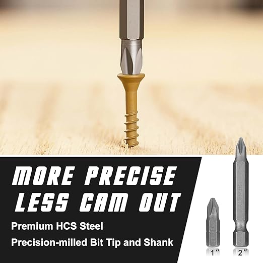 COMOWARE Drill Bit Set, 246 Pcs Screwdriver Bits for Cordless Drill, Screwdriver Drill Bits Set Combo Kit for Wood, Metal Masonry Cement, Orange Case