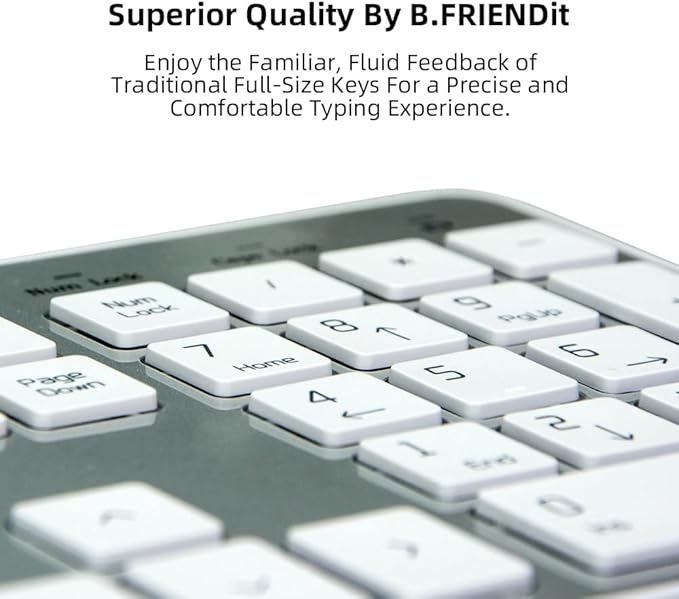 Wired USB Keyboard, Comfortable Quiet Chocolate Keys, Durable Ultra-Slim Wired Computer Keyboard(QWERTY) for PC, Windows 11/10/8/7/XP/Vista KB1430 - Silver