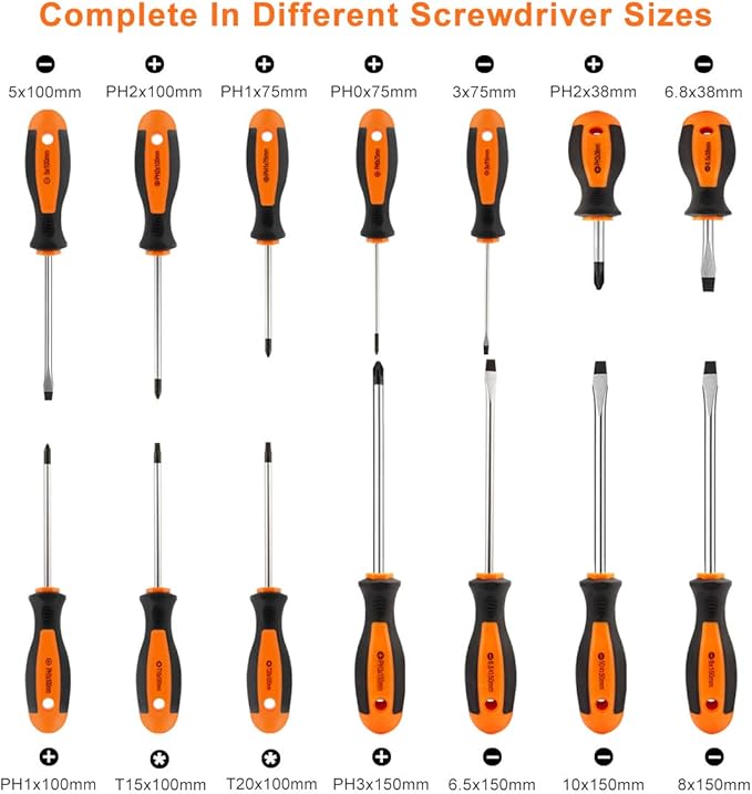 26-Piece Shentec Magnetic Screwdriver Set, Professional Screwdriver Set Includes Slotted/Phillips/Torx Precision Screwdrivers for Repairing Home Improvement Craft