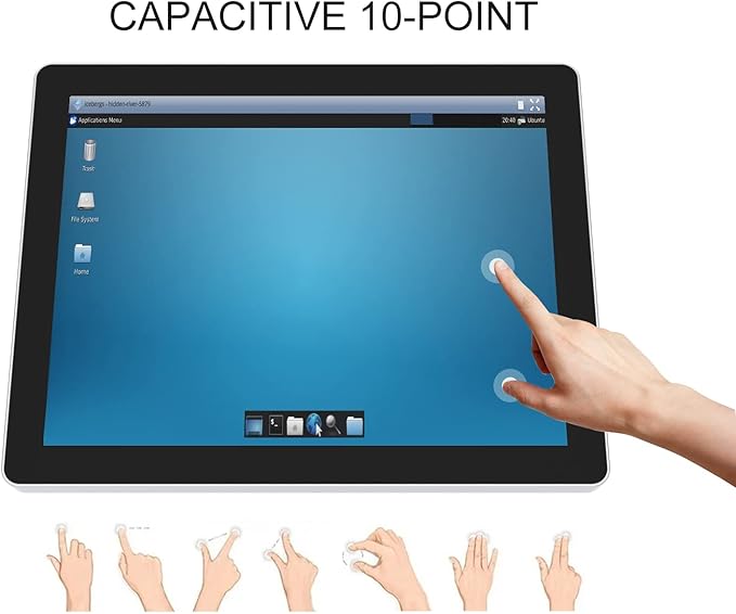 GreenTouch 19 Inch Aluminum Frame Wall Touch Screen LCD Monitor Open Frame LCD Touch Panel - HDMI/VGA/DVI-1280 * 1024 @60Hz