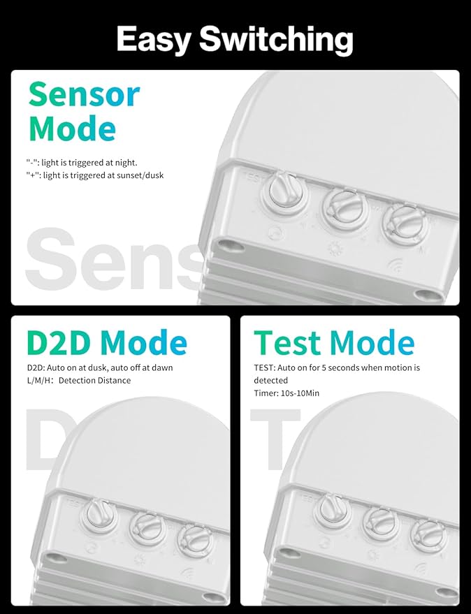 iMaihom 50W Motion Sensor Outdoor Lights, 5000LM Hardwired Motion Sensor Flood Light, Dusk to Dawn Outdoor Lighting, 6500K LED Security Light, IP65 Waterproof Motion Detector Lights for Outside, White