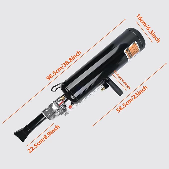 3.2Gal/12L Tire Bead Seater, 145 PSI Portable Bead Blaster Tire Inflator, Handheld Trigger Seating Inflator for Tractor, Truck, ATV, Car & Auto Repair, Black