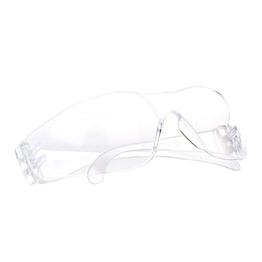 3M Safety Glasses, Virtua, Pack of 100, ANSI Z87, Unisex, Clear Hard Coat Lens, Clear Frame, Economical Eyewear Protection, Lightweight, Wraparound Coverage, UVA, UVB, UVC