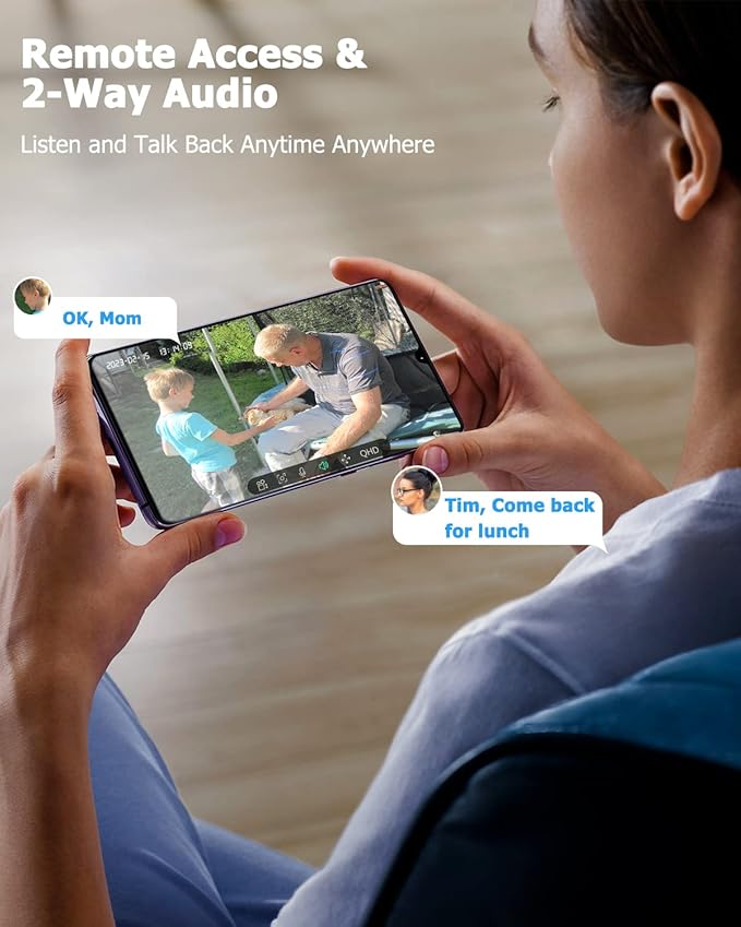 Security Camera Wireless Outdoor, 2K Solar Security Camera,Battery Powered 360°PTZ Outdoor Camera,Color Night Vision,2-Way Audio,PIR Motion Detection,Compatible with Alexa