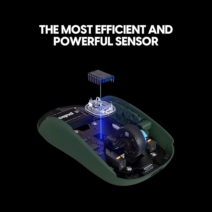 Pulsar Gaming Gears X2 v2 mini Wireless Gaming Mouse, Founder's Edition, Ultra Lightweight 1.80 oz (51 g), Symmetrical, Optical Switch, 2.4 Ghz 1 ms, 26000 DPI, PAW3395 Sensor (Mini, Wireless, Green)