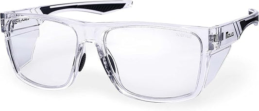 SolidWork Safety Glasses Clear Lens with Side Shields, Anti Fog, Anti Scratch, Anti-Glare, Protective Eyewear for Men & Women